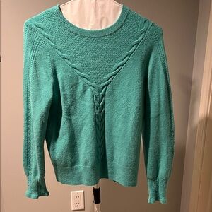 Talbots Turquoise Cable Knit Sweater